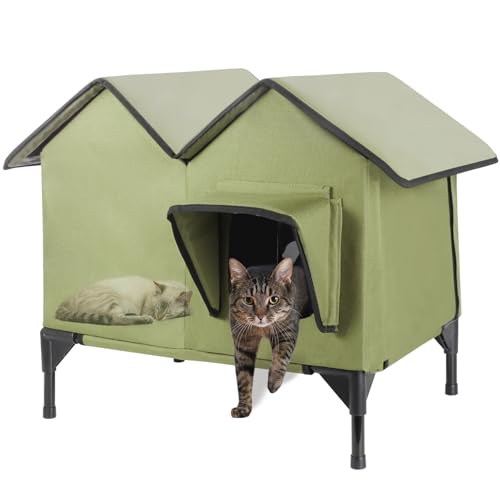 Großes Katzenhaus für Katzen im Freien (Grün, L) von UNKJIN
