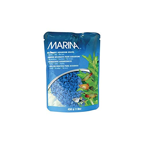 Marina dekorativer Aquarienkies, Blau, 450g von Marina