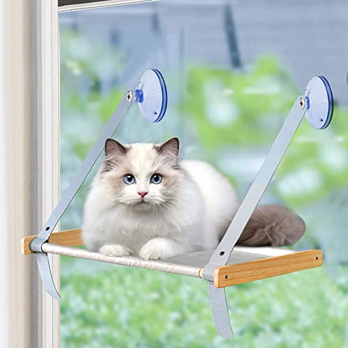 Katzen-Fensterbett Einfach einzustellen, kein Bohren erforderlich, Fenster-Sitz-Bett-Regale für Fensterbänke, Schubladen, Bettseiten, Boden, Katzengeschenke von UNOSEKS