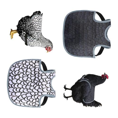 Ein Paar Stoff-Geflügelkleidung, externe Verteidigungslösung für Hinterhof, Vogelpflege, wasserdichte Abdeckung für Hühner-Sättel von UNTERING