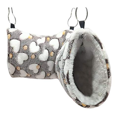 Hängende Hängematte für Kleintiere, warmes Bett, weicher Tunnelkäfig-Zubehör für Meerschweinchen, Hamster, Chinchilla, kleine Haustierbetten von UNTERING