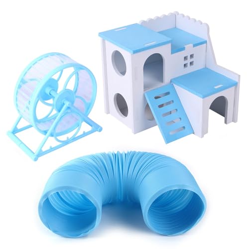 Hamster-Trainingsrad mit Tunnel, zusammenbaubares Rohr für Hamster für Rennmäuse, Spieltube, Spielzeug, Spieltunnel Hamster-Trainingsrad mit Tunnel, zusammenbaubares Rohr für Hamster für Rennmäuse, Spieltube, Spielzeug, Spieltunnel von UNTERING