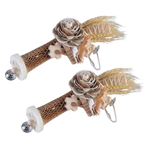 Vogel-Kauspielzeug zum Kauen, interaktiver Blumenstrauß für kleine Haustiere, Papageien, Eichhörnchen, Timothy-Schaukel, verbessert die Gesundheit, hängendes Vogelkäfig-Spielzeug Vogel-Kauspielzeug zum Kauen, interaktiver Blumenstrauß für kleine Haustiere, Papageien, Eichhörnchen, Timothy-Schaukel, verbessert die Gesundheit, hängendes Vogelkäfig-Spielzeug von UNTERING