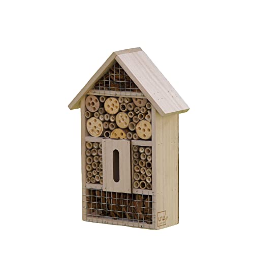 UNUS Garden Insektenhotel aus Holz, Insektenhaus Nisthilfe für Hummeln, Wildbienen, Marienkäfer, Schmetterlinge, Florfliegen und weiteren Insekten UNUS Garden Insektenhotel aus Holz, Insektenhaus Nisthilfe für Hummeln, Wildbienen, Marienkäfer, Schmetterlinge, Florfliegen und weiteren Insekten von UNUS