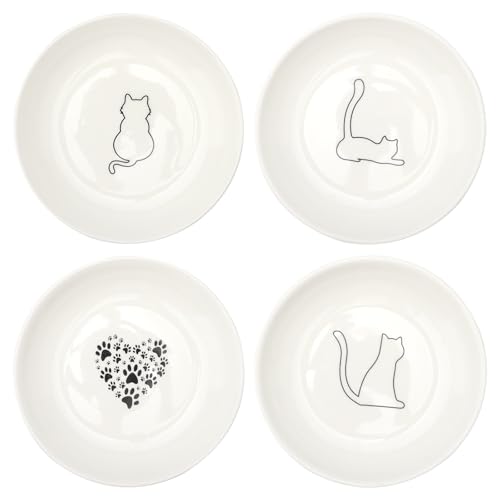 UOCAI 4PCS Katzennapf Flach Keramik Katzenteller Katzen Futternapf Napf Fressnapf Katze, Flacher Katzennäpfe Katzenschüssel Katzen Näpfe Napfset Teller Flache Futterschale Keramiknapf Katzenfressnapf UOCAI 4PCS Katzennapf Flach Keramik Katzenteller Katzen Futternapf Napf Fressnapf Katze, Flacher Katzennäpfe Katzenschüssel Katzen Näpfe Napfset Teller Flache Futterschale Keramiknapf Katzenfressnapf von UOCAI