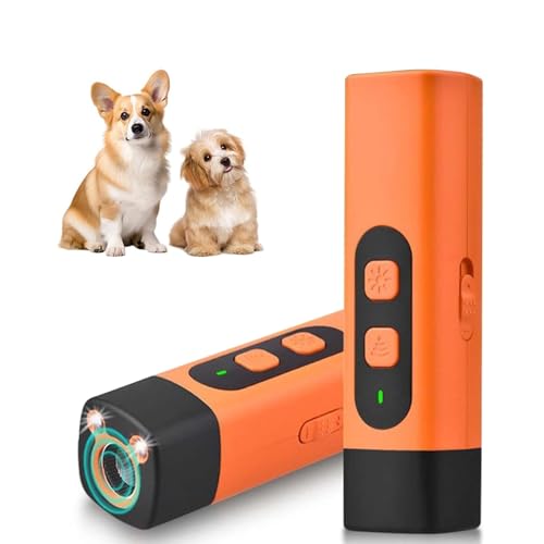 UOEONR Anti-Bell-Gerät für Hunde,Ultraschall Antibell Gerät,3 Einstellbaren Frequenzen,Anti-Bell-Gerät mit LED-Taschenlampe,stoppt schlechtes Verhalten,ohne zu schreien oder zu klatschen (2pcs) von UOEONR