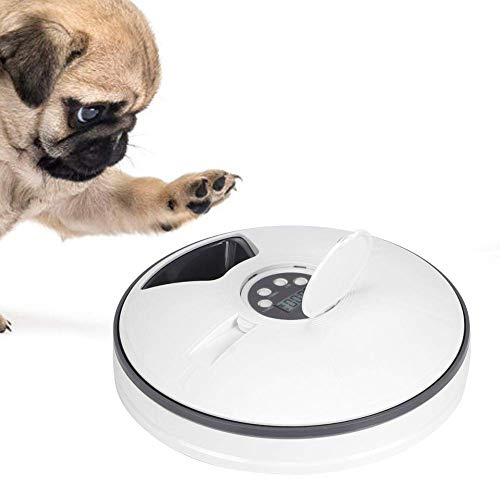 Automatischer Futterspender Digitaler Timer Automatischer Haustier-Futterspender 6 Mahlzeiten-Futterspender Hunde-Futterstation für Haustiere, Hunde, Katzen, Futterzubehör (1#) von UOHUFIDABFD