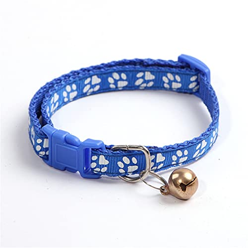 Easy Wear Katzen Hund Haustier Halsband mit Glocke Verstellbare Schnalle Hundehalsband Katzen Welpen Haustier Zubehör Kleiner Hund Chihuahua Name (Blau) von UOHUFIDABFD