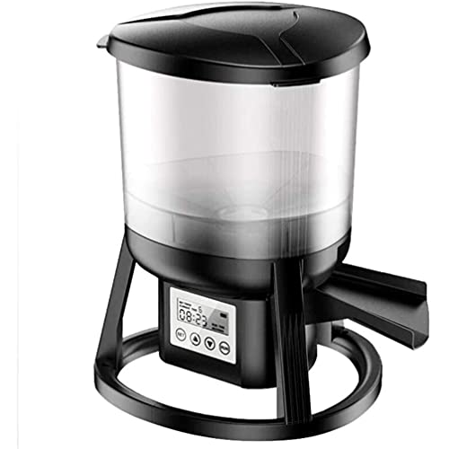 Fish Feeder programmierbar, Auto Pond Feeder mit LCD-Display, automatischer Fish Food Feeding Spender Intelligent Timing Waterproof 6L Large Capacity for Holiday Vacation von UOHUFIDABFD
