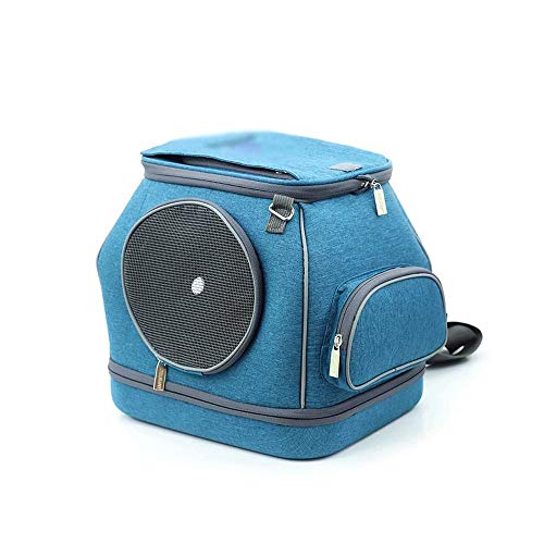 Haustier-Rucksack Reise für Autositz für Katzen/Hunde, Einschulter, tragbar, für Haustiere, Katzen (Farbe: Blau) von UOHUFIDABFD