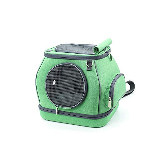 Haustier-Rucksack Reise für Autositz für Katzen/Hunde, Einschulter, tragbar, für Haustiere, Katzen (Farbe: Grün) von UOHUFIDABFD