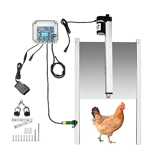 Huhn Coop Door Opener Kits With Light Sensor Induction Infrarot Automatic Chicken Cage Door Opener Controller IP44 ( Size : 12.6x11.8 in) von UOHUFIDABFD