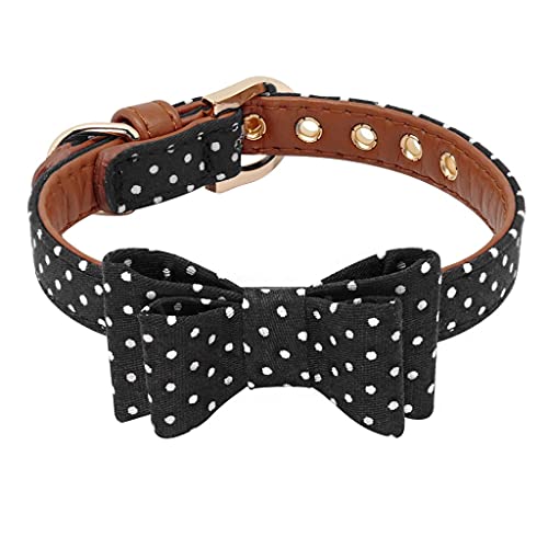 Hundehalsband mit Strass-Schleife, Serpentin, Gold, Schmetterling, Hundehalsband, Leder, Hundeleine, Hundehalsband, Katzenhalsband (Rose X) von UOHUFIDABFD