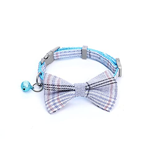 Katzenhalsband, einfarbig, mit Schleife, für Welpen, Chihuahua, mit Glocke, verstellbare Sicherheitsschnalle, Katzen, Fliege, Haustierzubehör von UOHUFIDABFD