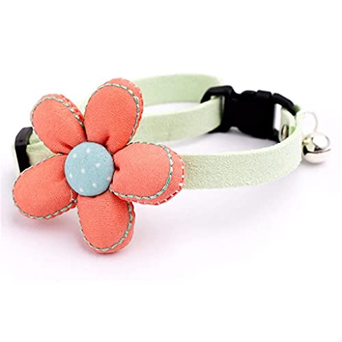 Katzenhalsband, kreative Blume, Glocke, Dekoration, verstellbar, Haustierhalsband, Hundehalsband, Kleidung, Zubehör, Haustierbedarf (Farbe 3) von UOHUFIDABFD