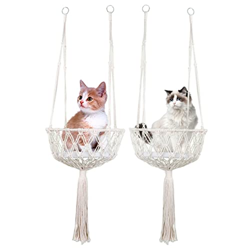 Katzenstreu Korb Handgewebt Haustier Katze Baumwolle Seil Korb Haustier Hängematte Freizeit Katzenstreu Katzenstreu Korb Handgewebt Haustier Katze Baumwolle Seil Korb Haustier Hängematte Freizeit Katzenstreu von UOHUFIDABFD
