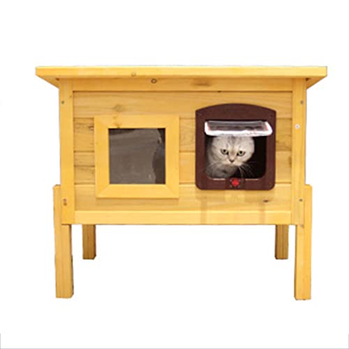 Katzenstreu Massivholz Outdoor Katzenkäfig Welpen Kätzchen Outdoor Zelt Katze Villa Regenfest Winddicht Sonnenschutz von UOHUFIDABFD