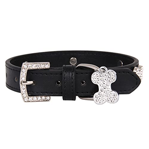 Niedliche Halskette für Hunde und Katzen, Stretch-Linie, Haustier-Halsband, Knochenschnalle, glänzende Kätzchen-Halsketten, Dekoration, Haustierzubehör von UOHUFIDABFD