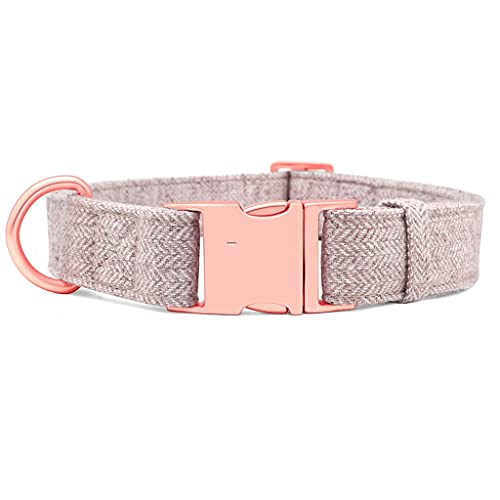 Personalisiertes Hundehalsband Nylon Hundehalsband Graviert Name ID Verstellbar für kleine, mittelgroße und große Hunde Chihuahua (braunes Halsband, klein) von UOHUFIDABFD