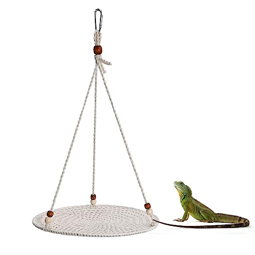 UOIENRT Bartagamen-Hängematte, Eidechsen-Zubehör, Habitats-Zubehör, Reptilienschaukel, Hängebett, Baumwollgarn, geflochtenes Bett für Bartagamen, Leoparden, Gecko, Papageien, Hamster, Eichhörnchen UOIENRT Bartagamen-Hängematte, Eidechsen-Zubehör, Habitats-Zubehör, Reptilienschaukel, Hängebett, Baumwollgarn, geflochtenes Bett für Bartagamen, Leoparden, Gecko, Papageien, Hamster, Eichhörnchen von UOIENRT