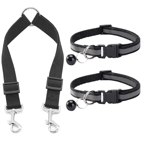 UOPJDD 1-Teiliges Doppelkopf-Traktionseil Und 2-Teilige Glockenkragen, Haustier-Reisevorräte, Einstellbares Traktionsseil. UOPJDD 1-Teiliges Doppelkopf-Traktionseil Und 2-Teilige Glockenkragen, Haustier-Reisevorräte, Einstellbares Traktionsseil. von UOPJDD