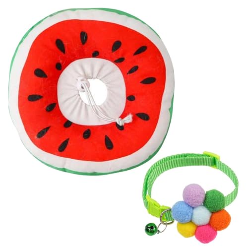 UOPJDD 1-Teiliges Wassermelonen-Anti-Lick-Ring Und 1-Stück-Kragen, Kreativer Süßer Kragen, Katzenversorgungen, Einstellbarer Kragen. UOPJDD 1-Teiliges Wassermelonen-Anti-Lick-Ring Und 1-Stück-Kragen, Kreativer Süßer Kragen, Katzenversorgungen, Einstellbarer Kragen. von UOPJDD
