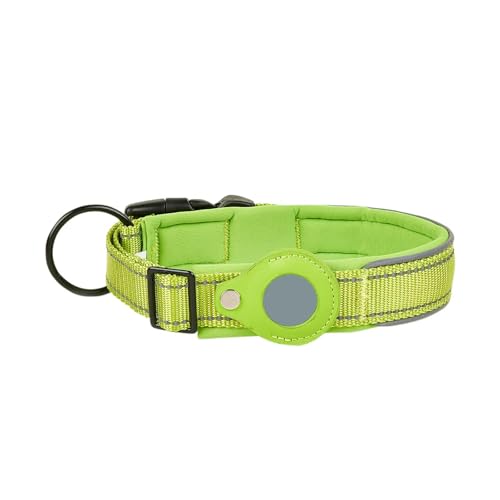 UOSIA Airtag Hundehalsband wasserdichte Nylon Air Tag Hundehalsband Halter Einstellbare Reflektierende Weiche Gepolsterte Für Große Mittlere Kleine Hunde von UOSIA