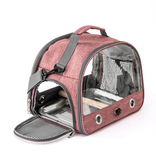 UOSIA Bird -Rucksack -Träger Zusammenklappbares Haustier -Reisekäfig Mit Barsch & Tablett Für Papageien, Kleine Vögel, Welpen, Kaninchen Und Meerschweinchen von UOSIA