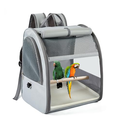 UOSIA Bird -Rucksackträger Mit Barsch - Kleiner Haustierträger Tragbarer Reisekäfig Für Papageien, Hasen, Meerschweinchen, Hamster Und Reptilien von UOSIA