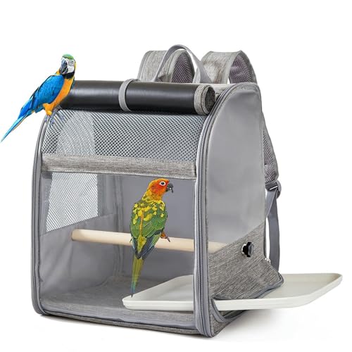UOSIA Bird -Rucksackträger Mit Barsch - Kleiner Haustierträger Tragbarer Reisekäfig Für Papageien, Hasen, Meerschweinchen, Hamster Und Reptilien UOSIA Bird -Rucksackträger Mit Barsch - Kleiner Haustierträger Tragbarer Reisekäfig Für Papageien, Hasen, Meerschweinchen, Hamster Und Reptilien von UOSIA