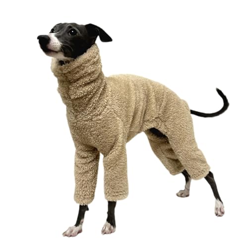 UOSIA Fleece-Overall für Hunde, Ganzkörpermantel mit Beinen, Weicher Warmer Schlafanzug, Winterkleidung für Italienische Windhunde, für Kleine, Mittelgroße und Große Hunde von UOSIA