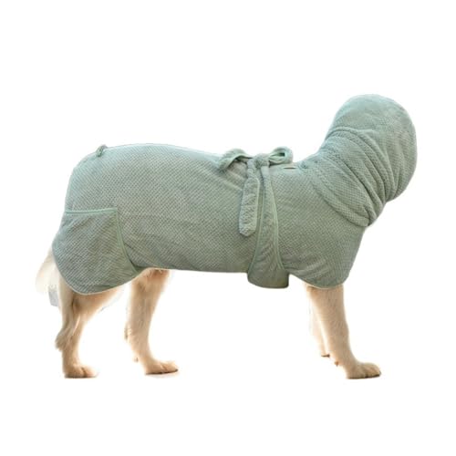 UOSIA Hund Bademantel Handtuch Ananas Grid Schnelltrocknende Absorbierende Haustier Hund Mit Kapuze Bademantel Handtuch Verstellbarer Haustier Trocknungsmantel Für Mittlere Große Rassen von UOSIA