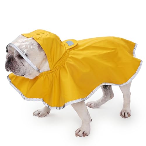 UOSIA Hund Regenmantel Kapuze Reflektierende Verstellbare Hunde Slicker Poncho Gelb Atmungsaktive Regen Poncho Jacke Für Kleine Mittlere Hunde - Einfach Zu Tragen UOSIA Hund Regenmantel Kapuze Reflektierende Verstellbare Hunde Slicker Poncho Gelb Atmungsaktive Regen Poncho Jacke Für Kleine Mittlere Hunde - Einfach Zu Tragen von UOSIA