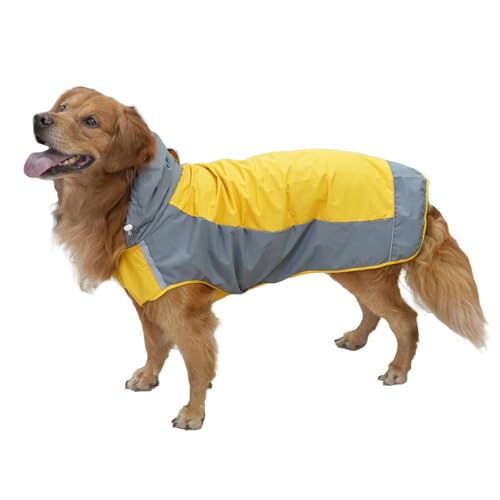 UOSIA Hund Regenmantel Mit Kapuze Für Mittlere Große Hunde Verstellbare Haustier Regenjacke Mit Leine Loch/Reflektierenden Streifen Casual Leichte Hundejacke Für Regnerische Spaziergänge UOSIA Hund Regenmantel Mit Kapuze Für Mittlere Große Hunde Verstellbare Haustier Regenjacke Mit Leine Loch/Reflektierenden Streifen Casual Leichte Hundejacke Für Regnerische Spaziergänge von UOSIA