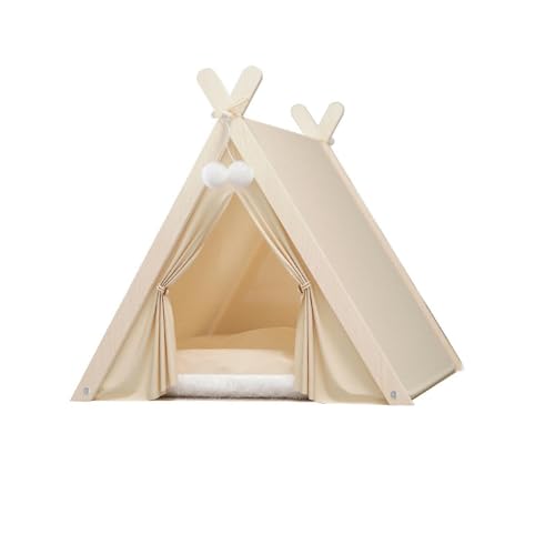 UOSIA Hund Teepee Bett Tragbares Haustier Zelt Für Kleine Hunde Mit Weichem Kissen, Leinwand Hund Süßes Haus 24 Zoll Indoor Outdoor UOSIA Hund Teepee Bett Tragbares Haustier Zelt Für Kleine Hunde Mit Weichem Kissen, Leinwand Hund Süßes Haus 24 Zoll Indoor Outdoor von UOSIA