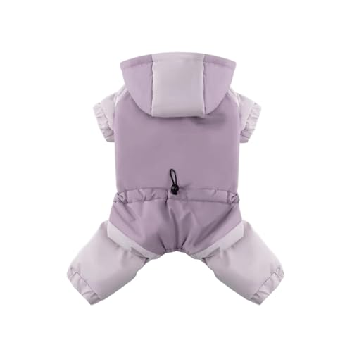 UOSIA Hund Winterjacken Für Kleine Hunde D-Ringe wasserdichte Puppy Hoodie Jacke Mit Verstellbarer Schnüre Warme 4 Beine Haustiermantel Für Kleine Mittlere Hunde von UOSIA