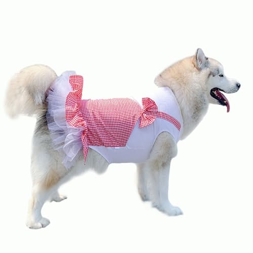 UOSIA Hunde-Prinzessinnenkleid, Baumwolle, ärmellos, Tutu für große Hunde, Mädchen, mit Spitze und Schleife, Dekoration für Haustiere, Hochzeit, Geburtstag, Größe XXL UOSIA Hunde-Prinzessinnenkleid, Baumwolle, ärmellos, Tutu für große Hunde, Mädchen, mit Spitze und Schleife, Dekoration für Haustiere, Hochzeit, Geburtstag, Größe XXL von UOSIA