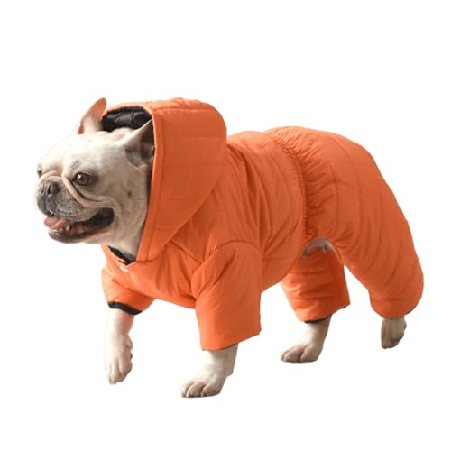 UOSIA Hundebekleidung für Bulldoggen Hundemantel aus Baumwolle mit Kapuze und Wattierung 4-Legs Einfarbige Jacke mit Druckknöpfen Daunenmantel für Französische Bulldoggen Schneeanzug UOSIA Hundebekleidung für Bulldoggen Hundemantel aus Baumwolle mit Kapuze und Wattierung 4-Legs Einfarbige Jacke mit Druckknöpfen Daunenmantel für Französische Bulldoggen Schneeanzug von UOSIA