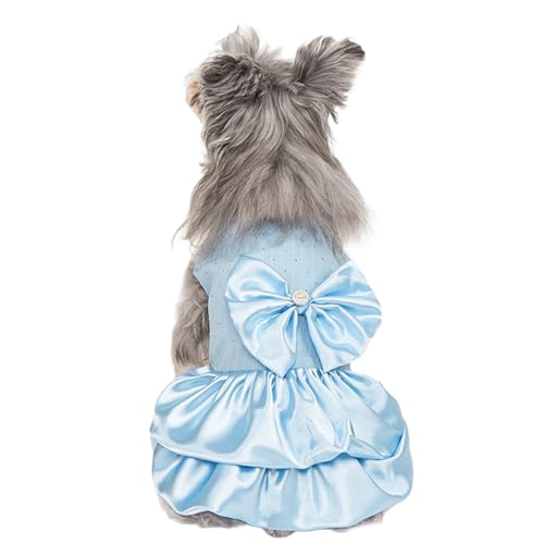 UOSIA Hundekleid mit Schleife Niedliches Satin-Hündchen-Geburtstags-Hochzeitskleid Süßes Prinzessinnen-Hundebrautkostüm Spitzen-Partyröckchen Hundekleid für kleine Hunde UOSIA Hundekleid mit Schleife Niedliches Satin-Hündchen-Geburtstags-Hochzeitskleid Süßes Prinzessinnen-Hundebrautkostüm Spitzen-Partyröckchen Hundekleid für kleine Hunde von UOSIA