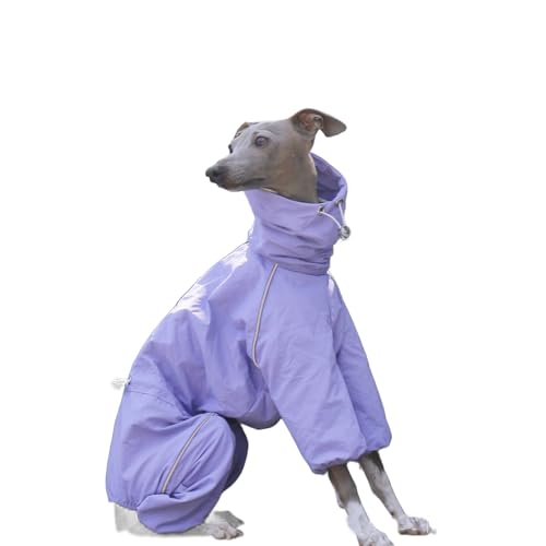 UOSIA Italienischer Windhund-Regenmantel mit Rollkragen verstellbaren 4 Beinen Whippet-Mantel mit reflektierendem Streifen Reißverschluss Winddichte Kleidung für mittelgroße Hunde UOSIA Italienischer Windhund-Regenmantel mit Rollkragen verstellbaren 4 Beinen Whippet-Mantel mit reflektierendem Streifen Reißverschluss Winddichte Kleidung für mittelgroße Hunde von UOSIA