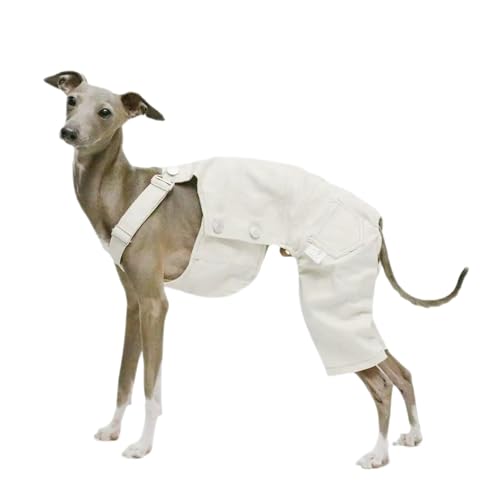 UOSIA Italienischer Windhundkleidung Denim Overall Jean Jacket Petable Haustierhosen für kleine mittelgroße Hunde UOSIA Italienischer Windhundkleidung Denim Overall Jean Jacket Petable Haustierhosen für kleine mittelgroße Hunde von UOSIA