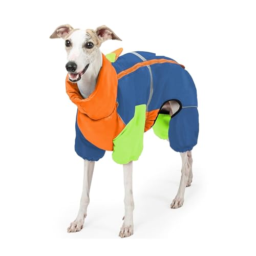 UOSIA Kaltes Wetter Hundejacke Winter Warme Vollkörper Whippet Hundemantel Mit Reißverschluss Reflektierende Verstellbare Haustier Schneejacke Für Kleine Mittlere Große Hunde von UOSIA