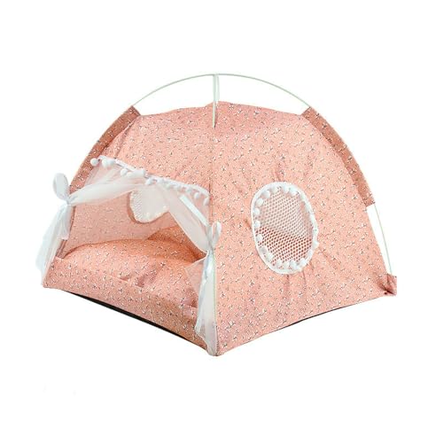 UOSIA Katze Prinzessin Indoor Zelt Haus Klappbare Katzen Teepee Mit Mesh Atmungsaktive Fenster, Tragbares Haustier Zelt Für Kleine Hunde UOSIA Katze Prinzessin Indoor Zelt Haus Klappbare Katzen Teepee Mit Mesh Atmungsaktive Fenster, Tragbares Haustier Zelt Für Kleine Hunde von UOSIA