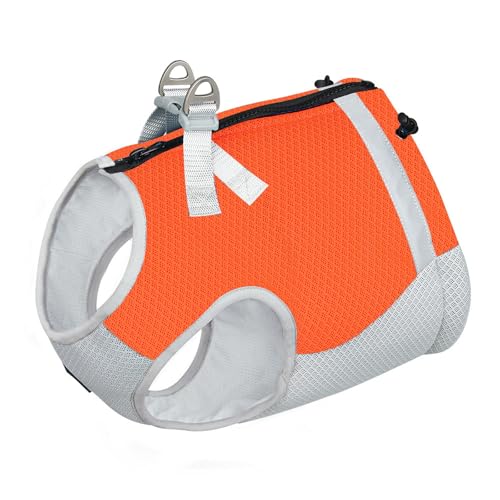 UOSIA Kleine Hunde Kühlung Weste Gurt Mit D-Ring & Reißverschluss Verstellbar Reflektierend No-Pull Hunde Gurt Sofortkühlung Welpen Weste Für Outdoor Jagd Training Camping von UOSIA