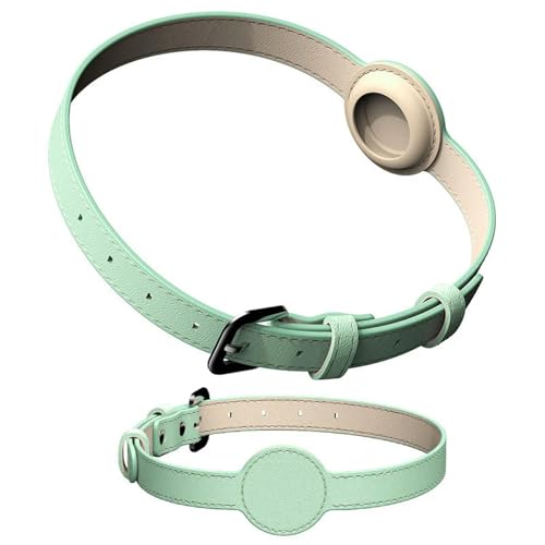 UOSIA Leder Hundehalsband – Leichtes Und Bequemes PU AirTag Hundehalsband Mit AirTag Halter Für Kleine Mittlere Große Hunde von UOSIA