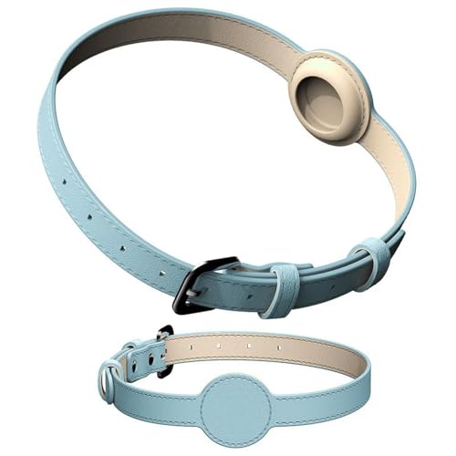 UOSIA Leder Hundehalsband – Leichtes Und Bequemes PU AirTag Hundehalsband Mit AirTag Halter Für Kleine Mittlere Große Hunde von UOSIA