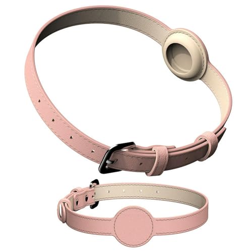 UOSIA Leder Hundehalsband – Leichtes Und Bequemes PU AirTag Hundehalsband Mit AirTag Halter Für Kleine Mittlere Große Hunde von UOSIA