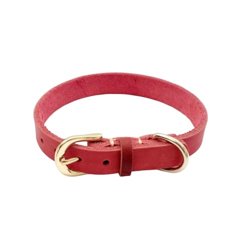 UOSIA Luxus Echtes Lederhundkragen-Verstellbar, Weich Und Stilvoll Mit Metall D-Ring, Handgefertigt Für Kleine Mittelgroße Hunde UOSIA Luxus Echtes Lederhundkragen-Verstellbar, Weich Und Stilvoll Mit Metall D-Ring, Handgefertigt Für Kleine Mittelgroße Hunde von UOSIA