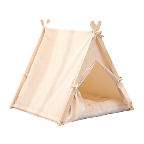 UOSIA Massivholz Katze Indoor-Zelt mit dicken Matte Haustier Zelt Bett für mittlere und kleine Hunde, Indoor-Hundehaus UOSIA Massivholz Katze Indoor-Zelt mit dicken Matte Haustier Zelt Bett für mittlere und kleine Hunde, Indoor-Hundehaus von UOSIA