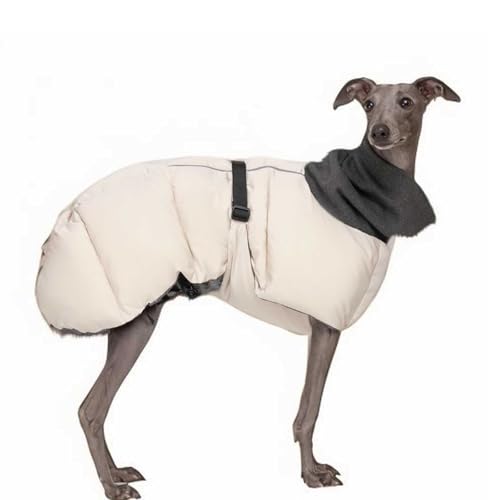 UOSIA Pufferweste Whippet-Hundejacke Reflektierender Rollkragenpullover Windhund-Schneeanzug Pufferjacke Verstellbarer Bauchschutz Warmer Mantel für Hunde von UOSIA